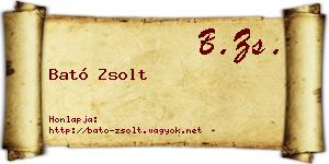 Bató Zsolt névjegykártya